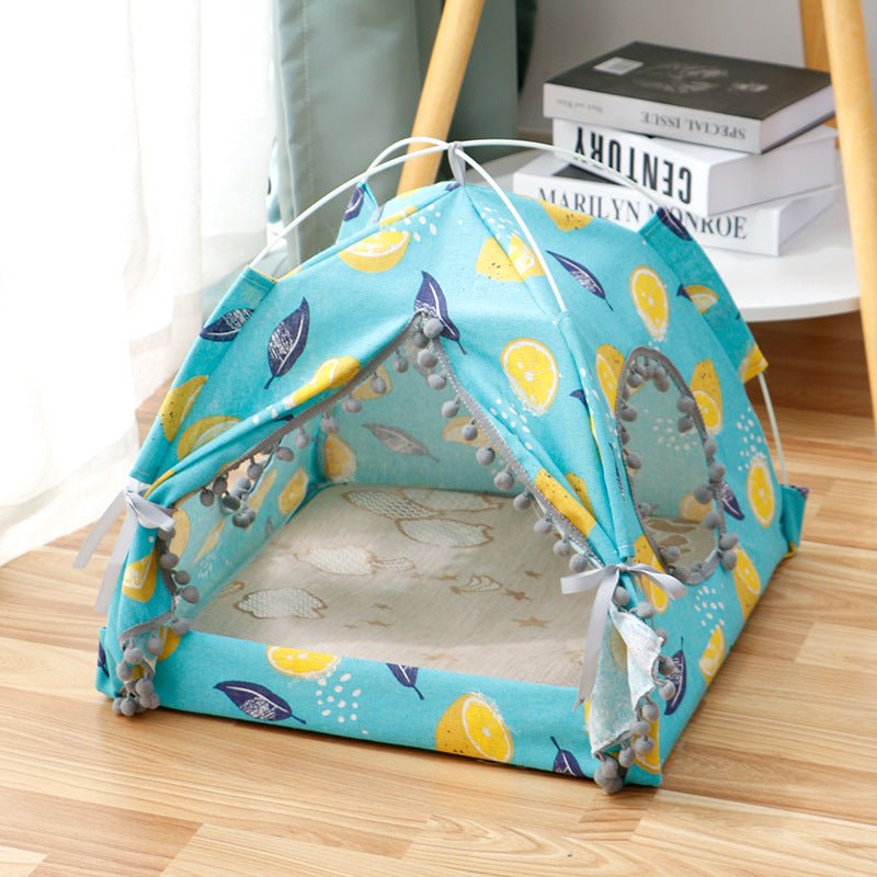 Cat Tent House – Portable Enclosed Pet Bed for Cats & Small Dogs - Shop Ornavi
