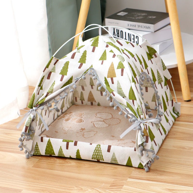 Cat Tent House – Portable Enclosed Pet Bed for Cats & Small Dogs - Shop Ornavi