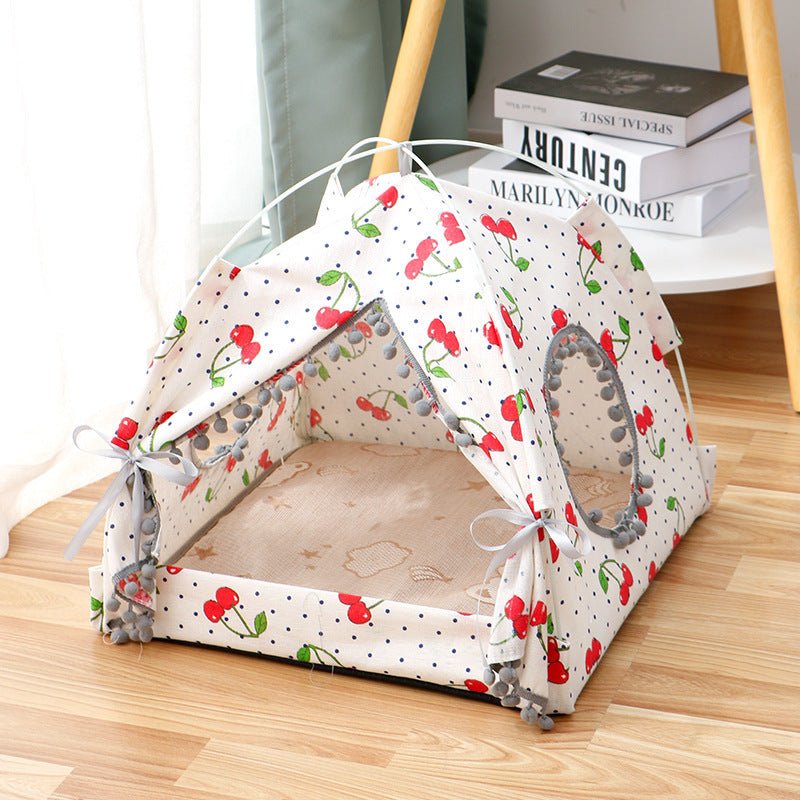 Cat Tent House – Portable Enclosed Pet Bed for Cats & Small Dogs - Shop Ornavi