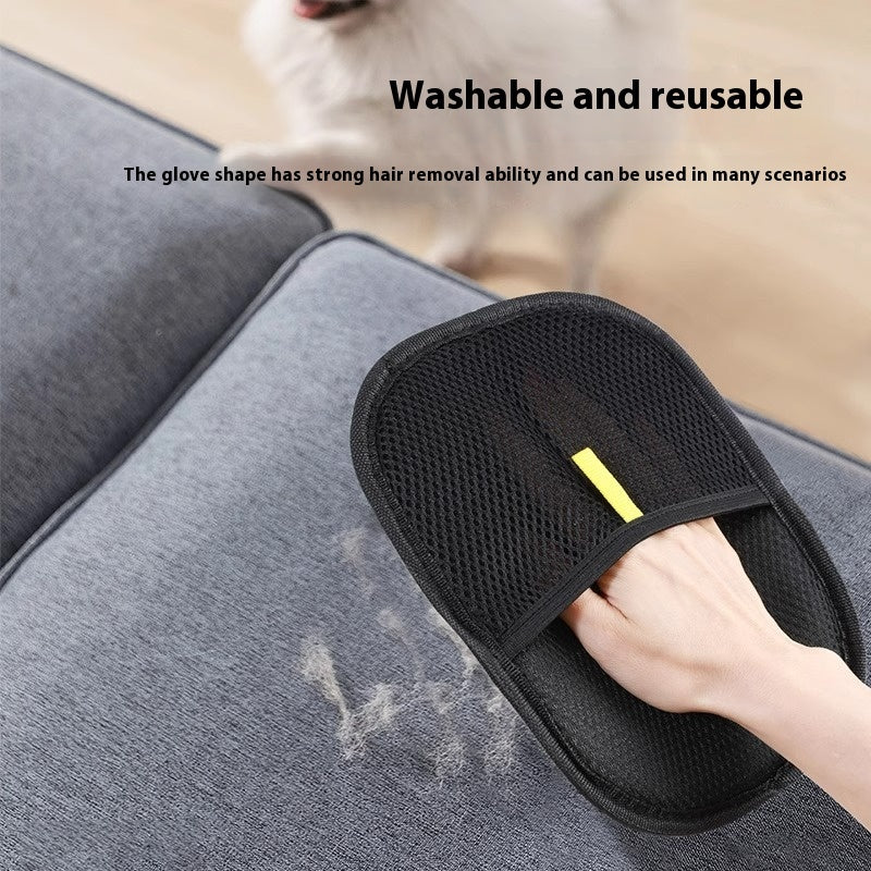 Pet Hair Remover Mitt Pet Hair Remover Gloves Deshedding Brush Glove For Dog Cat Rabbit With Long Short Curly Hair - Shop Ornavi