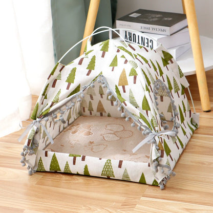Cat Tent House – Portable Enclosed Pet Bed for Cats & Small Dogs - Shop Ornavi