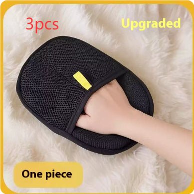 Pet Hair Remover Mitt Pet Hair Remover Gloves Deshedding Brush Glove For Dog Cat Rabbit With Long Short Curly Hair - Shop Ornavi