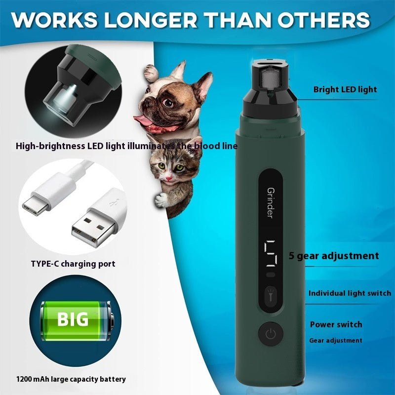 Rechargeable & Super Quiet 5 - Speed Pet Nail Trimmer - Shop Ornavi
