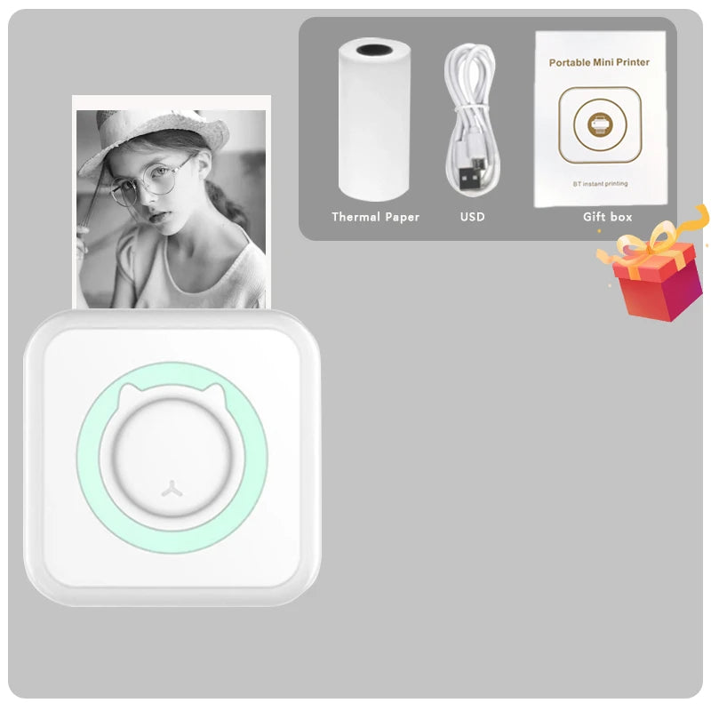 Mini Thermal Printer Wirelessly BT 203dpi