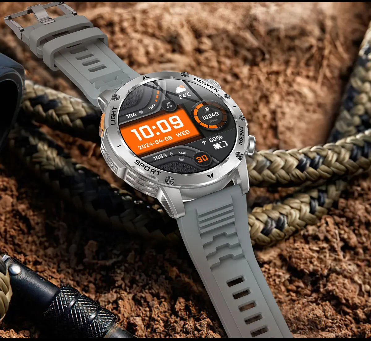 2025 Outdoor New 1000mAh Battery T-Rex 3 Military Grade Smart Watch Men IP69K Waterproof GPS HD Bluetooth Call 100+Sports Watch