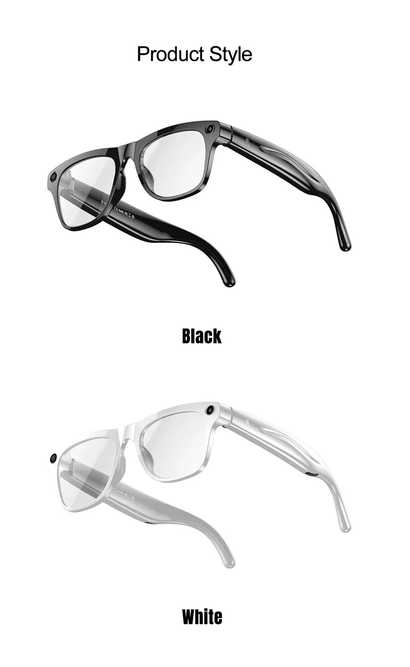 AI Smart Glasses 8K HD Photochromic Multifunction Translate Camera Glasse Bluetooth Calling Voice Assistant Music Player