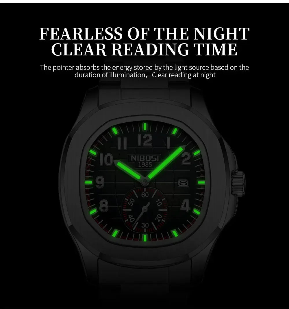 NIBOSI Men‘s Watches Top Brand Luxury Sport Quartz Watch for Men WaterProof Auto Date Luminous Watches Man Reloj Hombre