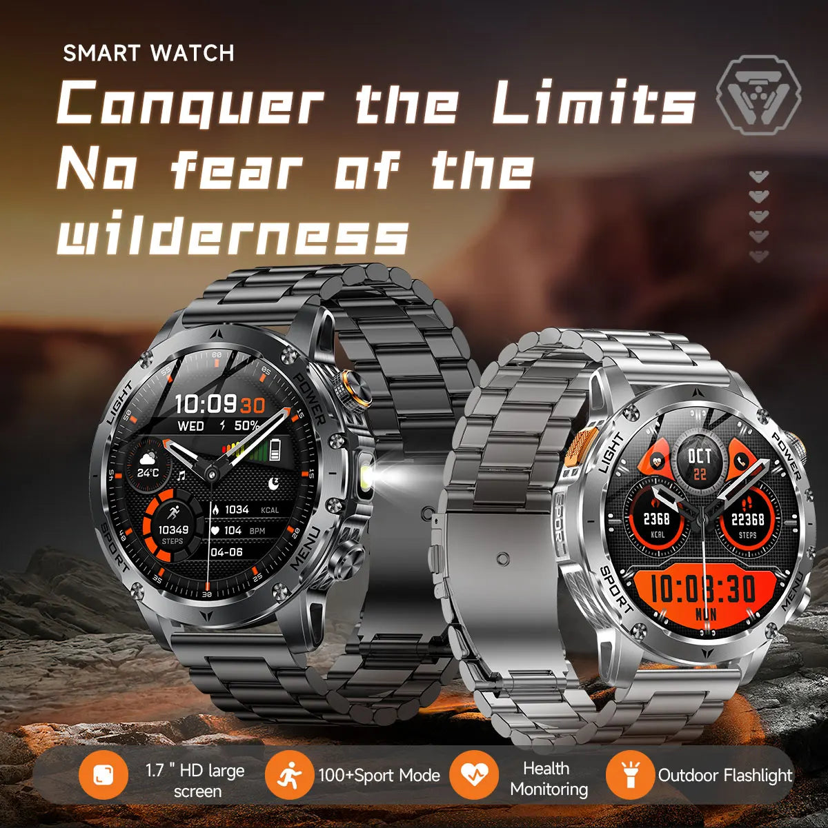 2025 Outdoor New 1000mAh Battery T-Rex 3 Military Grade Smart Watch Men IP69K Waterproof GPS HD Bluetooth Call 100+Sports Watch