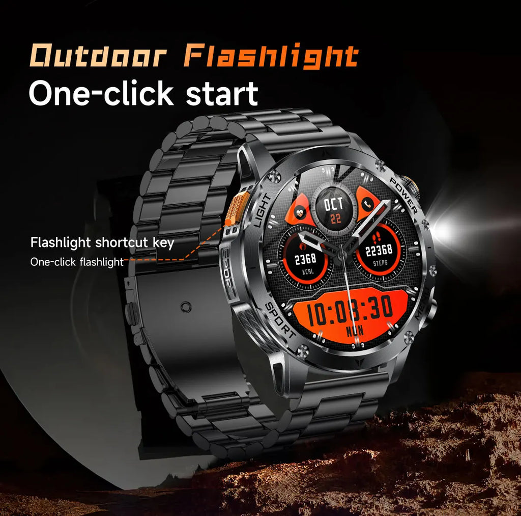 2025 Outdoor New 1000mAh Battery T-Rex 3 Military Grade Smart Watch Men IP69K Waterproof GPS HD Bluetooth Call 100+Sports Watch
