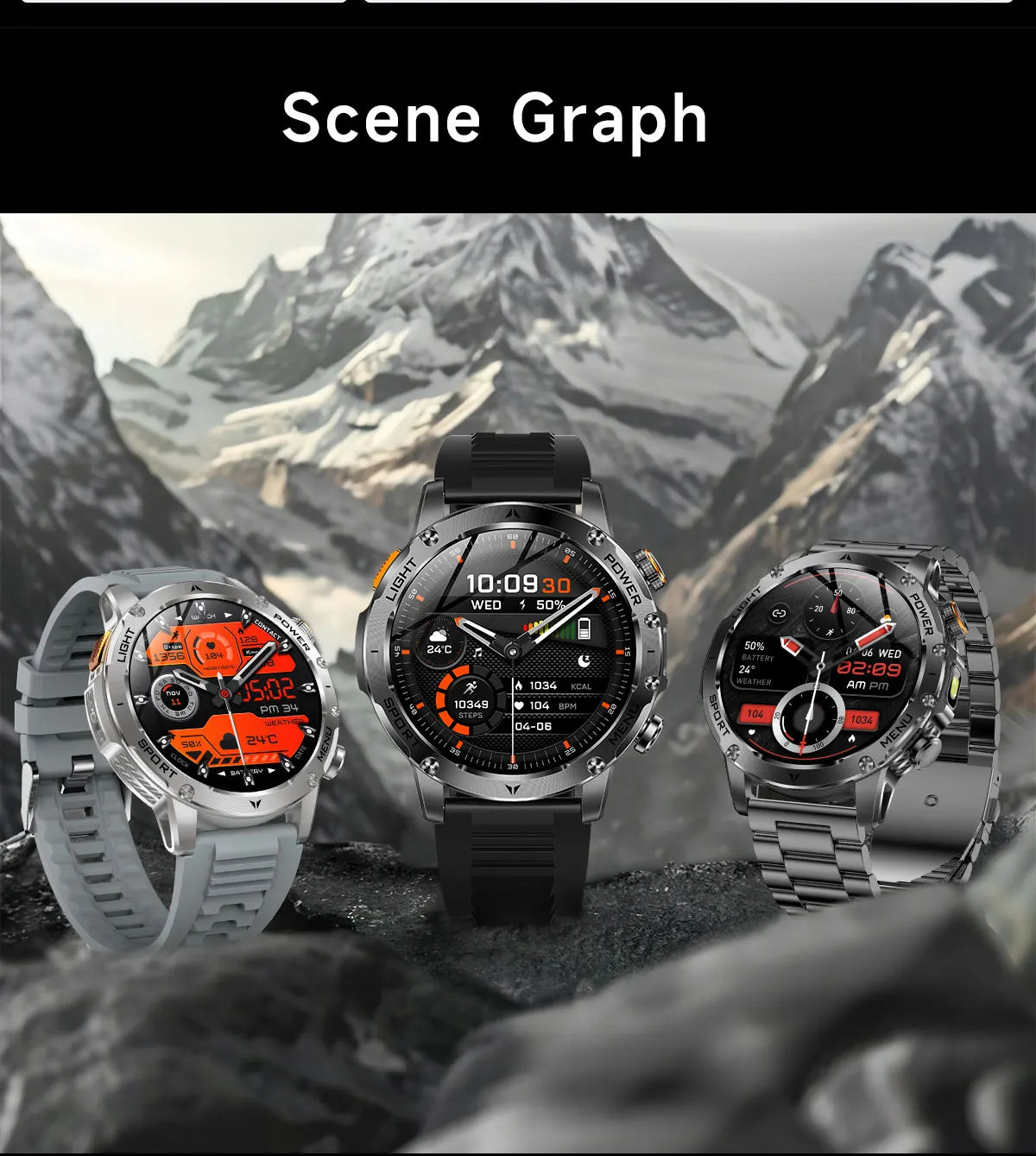 2025 Outdoor New 1000mAh Battery T-Rex 3 Military Grade Smart Watch Men IP69K Waterproof GPS HD Bluetooth Call 100+Sports Watch