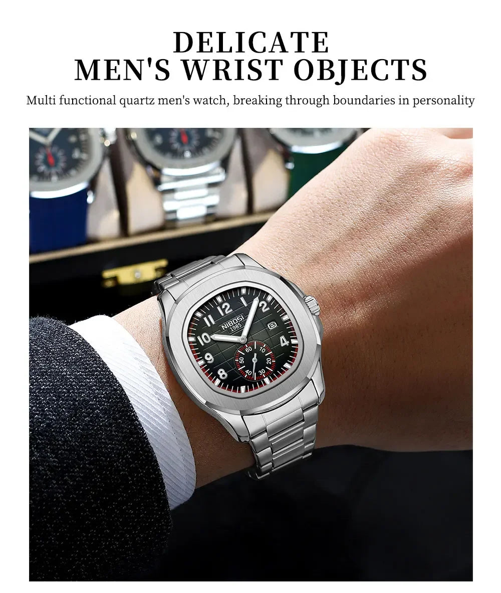 NIBOSI Men‘s Watches Top Brand Luxury Sport Quartz Watch for Men WaterProof Auto Date Luminous Watches Man Reloj Hombre