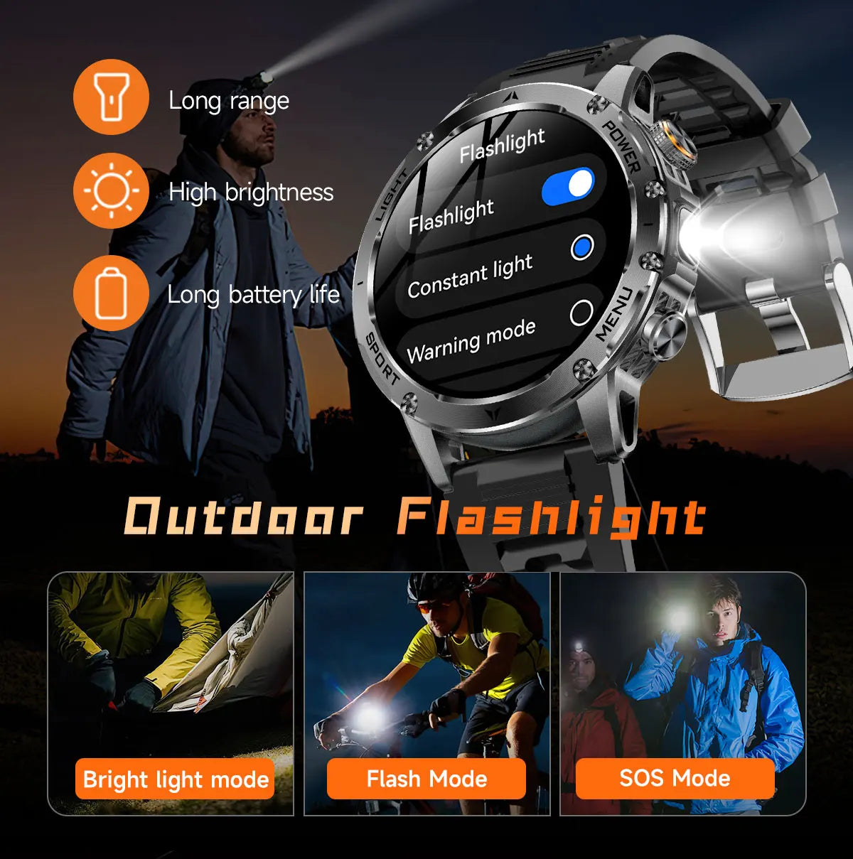 2025 Outdoor New 1000mAh Battery T-Rex 3 Military Grade Smart Watch Men IP69K Waterproof GPS HD Bluetooth Call 100+Sports Watch