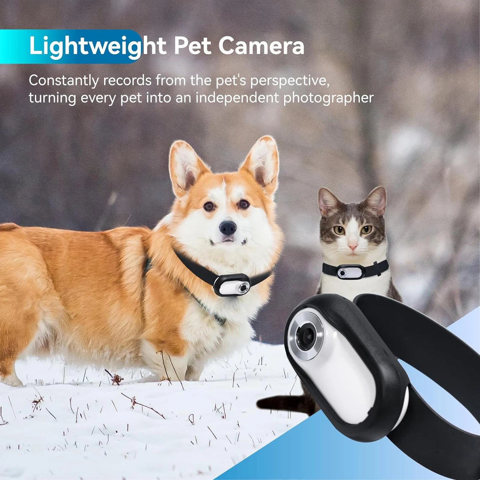 Pet Action Camera and Video Recoder 0.96in Screen Lightweight Full HD Rechargeable