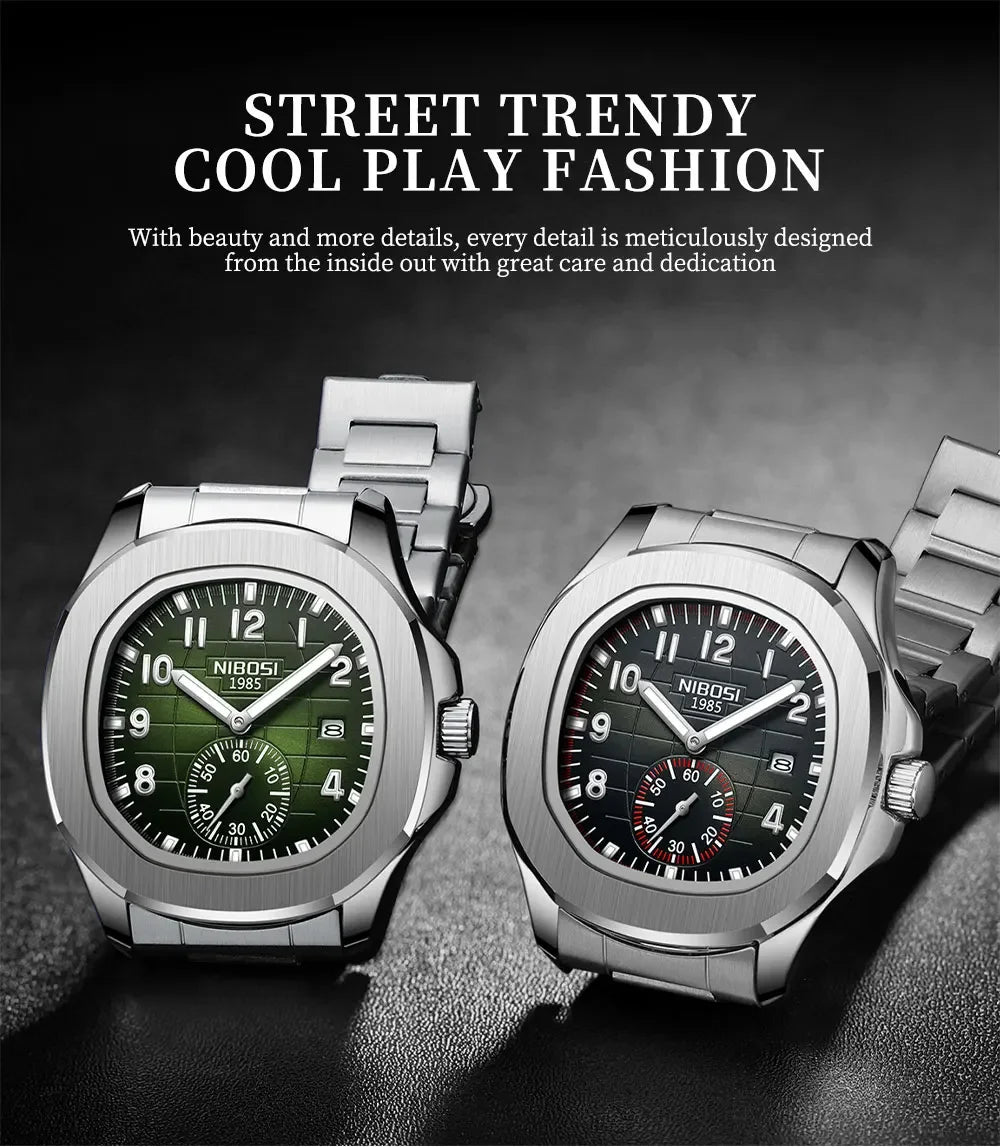 NIBOSI Men‘s Watches Top Brand Luxury Sport Quartz Watch for Men WaterProof Auto Date Luminous Watches Man Reloj Hombre