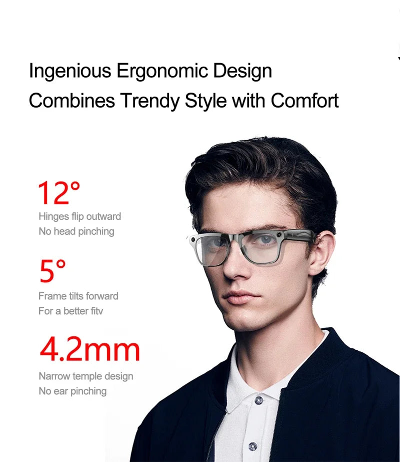 AI Smart Glasses 8K HD Photochromic Multifunction Translate Camera Glasse Bluetooth Calling Voice Assistant Music Player