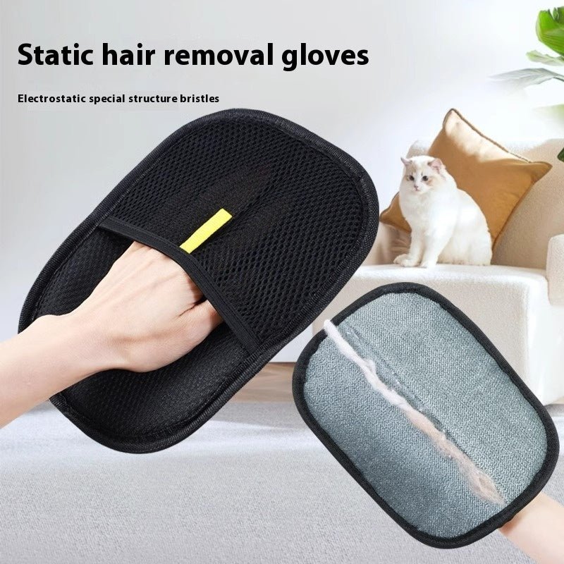 Pet Hair Remover Mitt Pet Hair Remover Gloves Deshedding Brush Glove For Dog Cat Rabbit With Long Short Curly Hair - Shop Ornavi